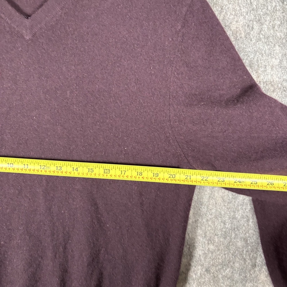 Bloomingdale's Sweater Men's XL Purple V Neck Cashmere Pullover - Picture 4 of 7